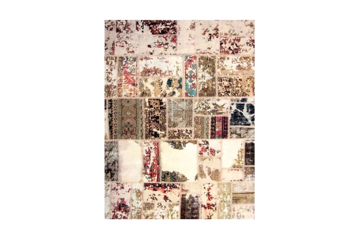 Käsinsolmittu Persialainen Tilkku Villamatto 168x222cm Lanka - Monivärinen - Patchwork-matto