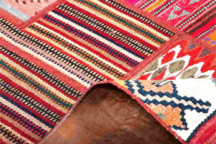 Käsinsolmittu Persialainen Matto Tilkku 163x203 cm - Monivärinen - Patchwork-matto