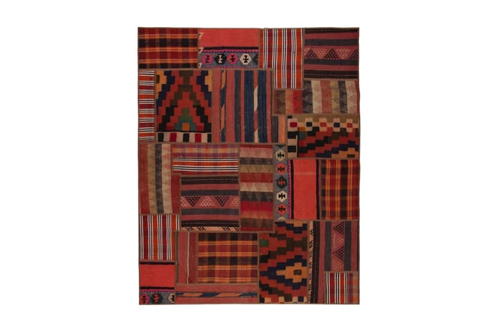 Käsinsolmittu Persialainen matto 159x204 cm Kelim - Monivärinen - Patchwork-matto