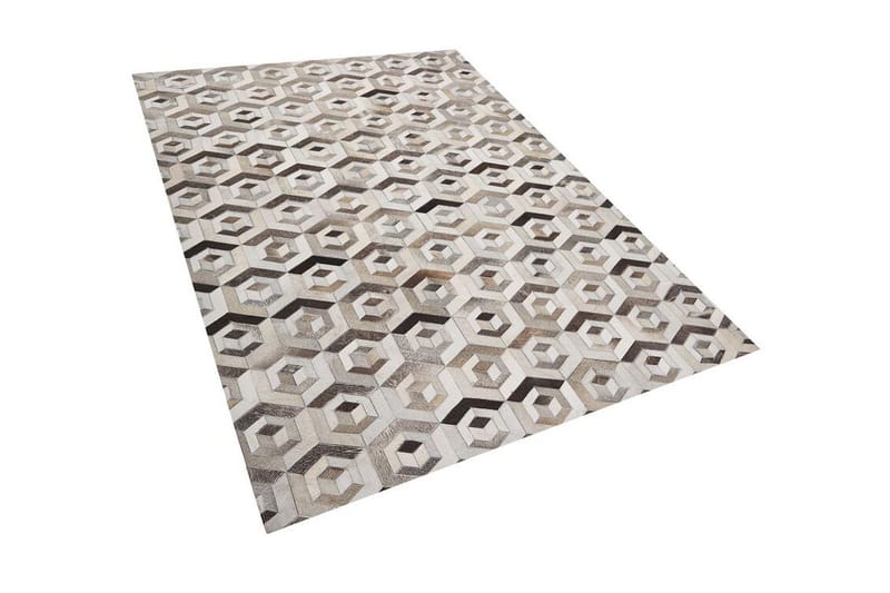 Matto Yenikent 140x200 cm - Nahka / beige / ruskea - Kodintekstiilit & matot - Matto - Itämainen matto - Patchwork-matto