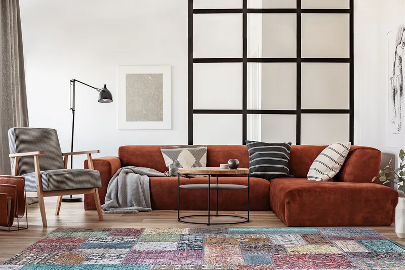 Patchworkmatto Patchworks 200x290 cm Moniväri - Monivärinen - Kodintekstiilit & matot - Matto - Itämainen matto - Patchwork-matto