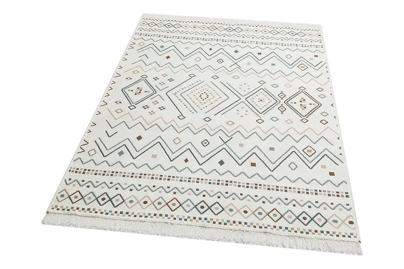 Matto Eko Hali 80x150 cm, Beige/Sininen/Valkoinen