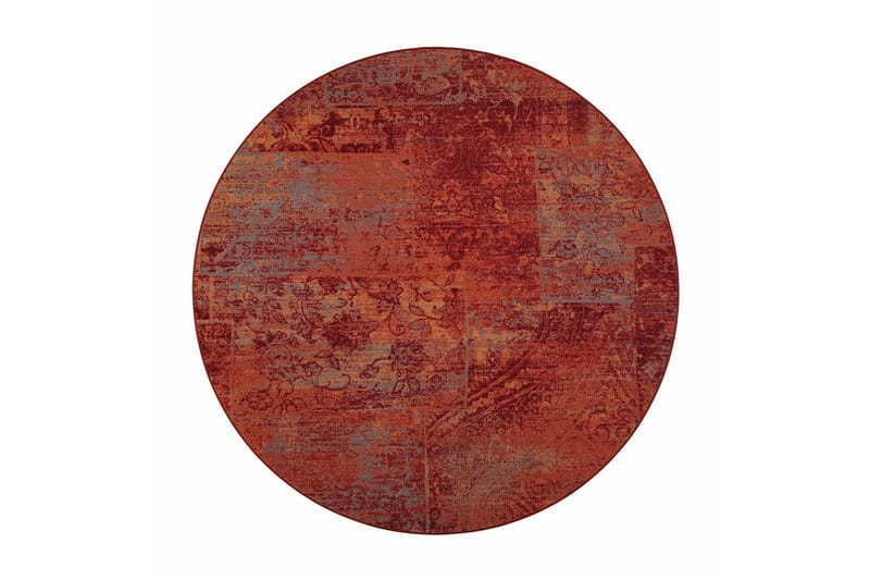 Matto Rustiikki Pyöreä 133 cm Puna-oranssi - VM Carpet - Kodintekstiilit & matot - Matto - Itämainen matto - Persialainen matto