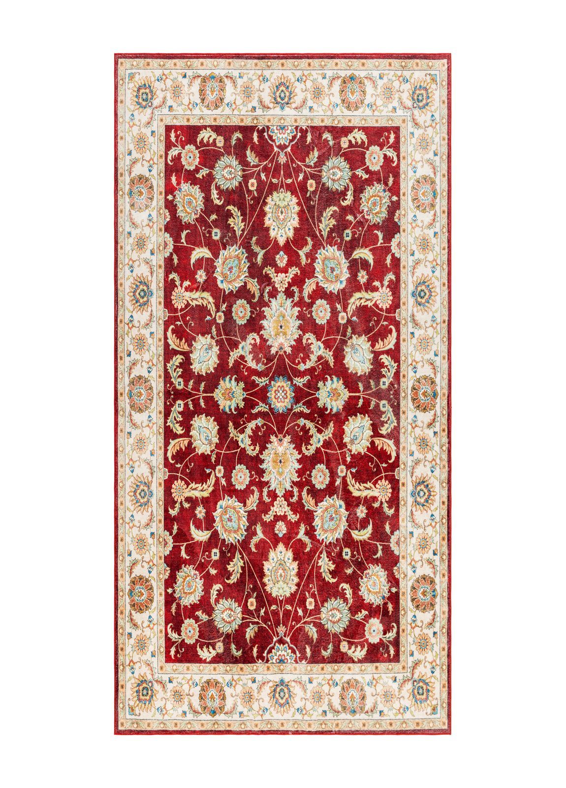 Konekudottu matto KM Home Tarfaya 80x300 cm punainen - punainen