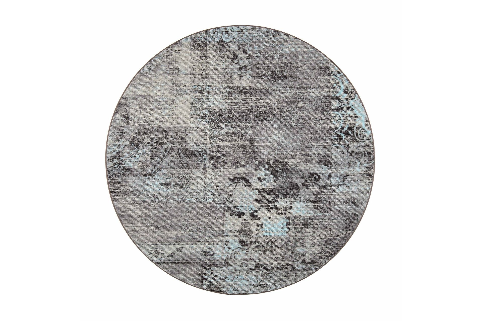 Matto Rustiikki Pyöreä 200 cm Turkoosi - VM Carpet