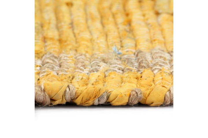Käsintehty juuttimatto keltainen 120x180 cm - Keltainen - Juuttimatto & Hamppumatto - Käsintehdyt matot - Sisalmatto