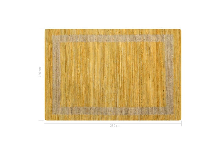 Käsintehty juuttimatto keltainen 160x230 cm - Keltainen - Käsintehdyt matot - Sisalmatto - Juuttimatto & Hamppumatto