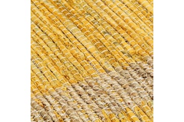 Käsintehty juuttimatto keltainen 160x230 cm - Keltainen - Kodintekstiilit & matot - Matto - Käsintehdyt matot