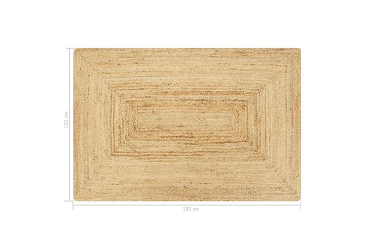 Käsintehty juuttimatto luonnollinen 120x180 cm - Ruskea - Käsintehdyt matot - Sisalmatto - Juuttimatto & Hamppumatto