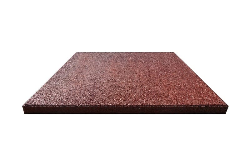 Kaatumissuojalevyt 12 kpl kumi 50x50x3 cm punainen - Punainen - Lattiasuoja