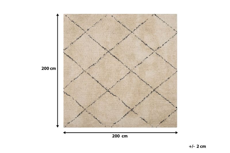 Matto Abhijay 200x200 cm - Beige - Kodintekstiilit & matot - Matto