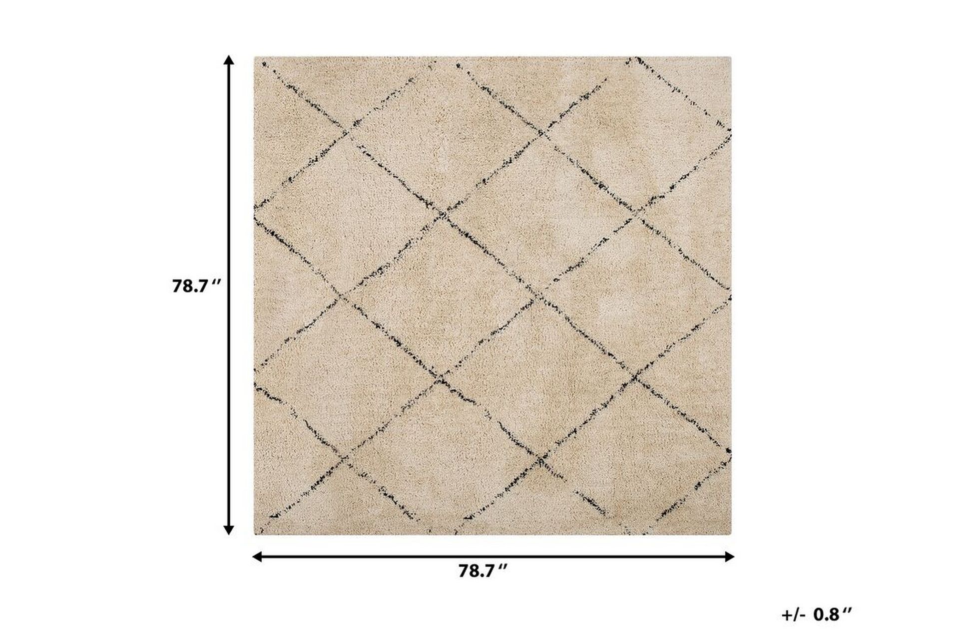 Matto Abhijay 200x200 cm - Beige - Kodintekstiilit & matot - Matto