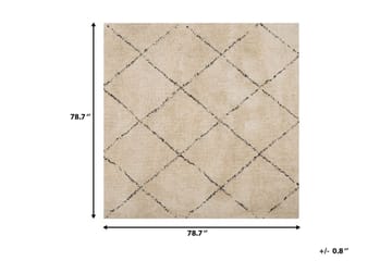 Matto Abhijay 200x200 cm - Beige - Kodintekstiilit & matot - Matto