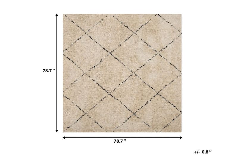 Matto Abhijay 200x200 cm - Beige - Kodintekstiilit & matot - Matto