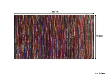 Matto Bartin Pyöreä 160 cm - Monivärinen - Kodintekstiilit & matot - Matto - Moderni matto - Puuvillamatto