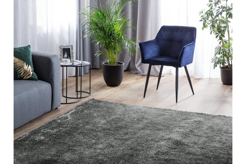 Matto Demre 200x200 cm - Tummanharmaa - Kodintekstiilit & matot - Matto - Pyöreät matot