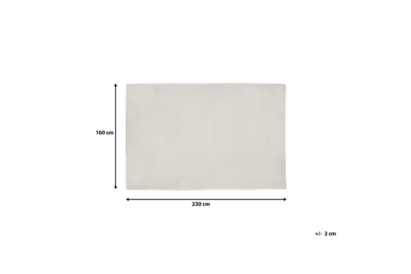 Matto Erzin 160x230 cm - Valkoinen - Kodintekstiilit & matot - Matto - Moderni matto - Villamatto