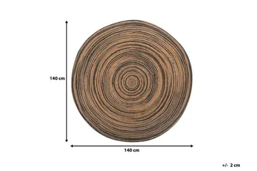 Matto Kerbaugh Pyöreä 140 cm - Beige - Kodintekstiilit & matot - Matto - Moderni matto - Sisalmatto