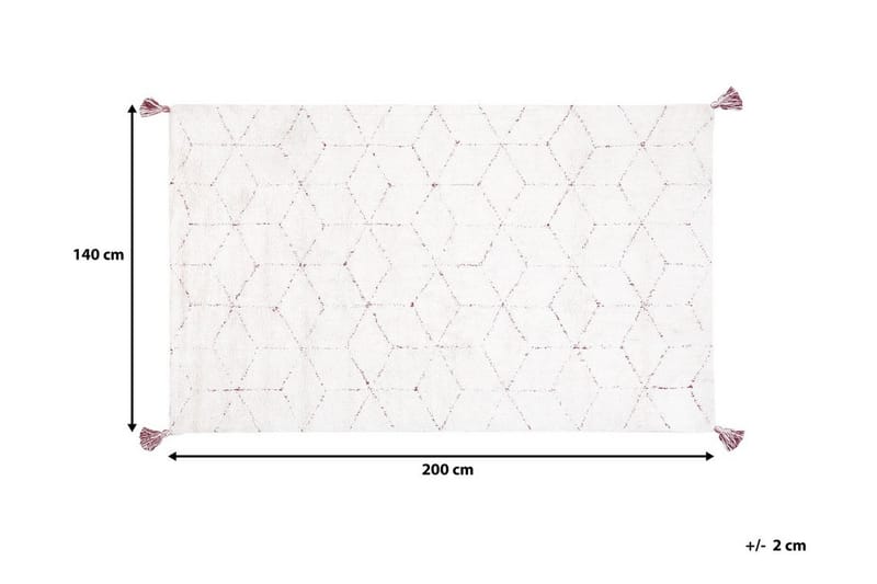 Matto Mahlum hapsut 140x200 cm - Valkoinen - Kodintekstiilit & matot - Matto