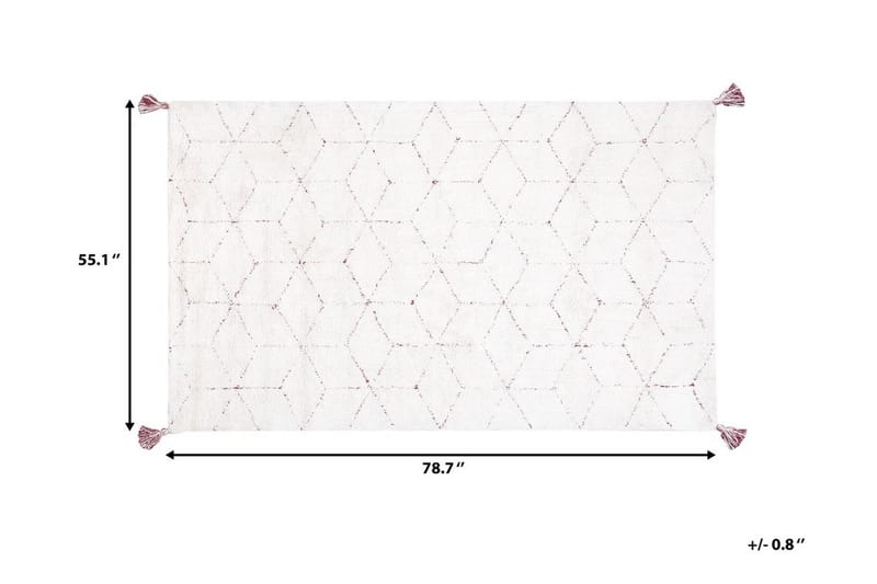 Matto Mahlum hapsut 140x200 cm - Valkoinen - Kodintekstiilit & matot - Matto