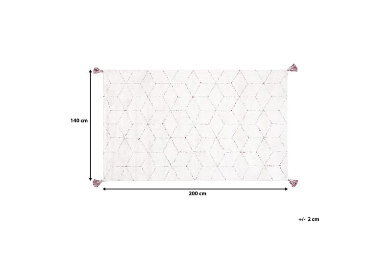 Matto Mahlum hapsut 140x200 cm - Valkoinen - Kodintekstiilit & matot - Matto
