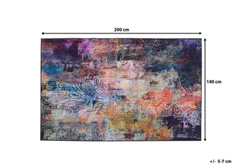 Matto Mardin 140x200 - Monivärinen - Kodintekstiilit & matot - Matto - Moderni matto - Puuvillamatto