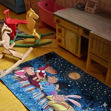 Matto Relvi 100x160 cm - sininen - Kodintekstiilit & matot - Lasten tekstiilit - Lastenhuoneen matto