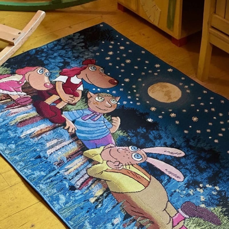 Matto Relvi 120x180 cm - sininen - Kodintekstiilit & matot - Lasten tekstiilit - Lastenhuoneen matto