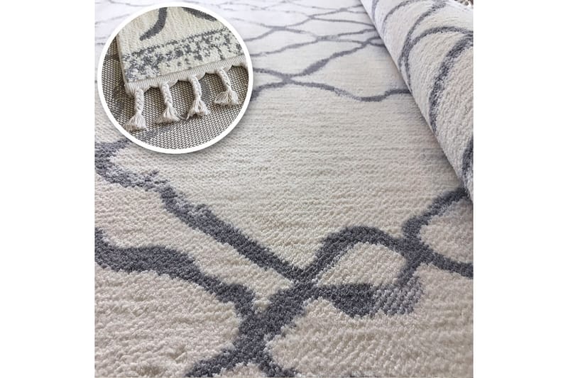 Matto Tacettin 200x290 cm - Valkoinen / Harmaa - Kodintekstiilit & matot - Matto