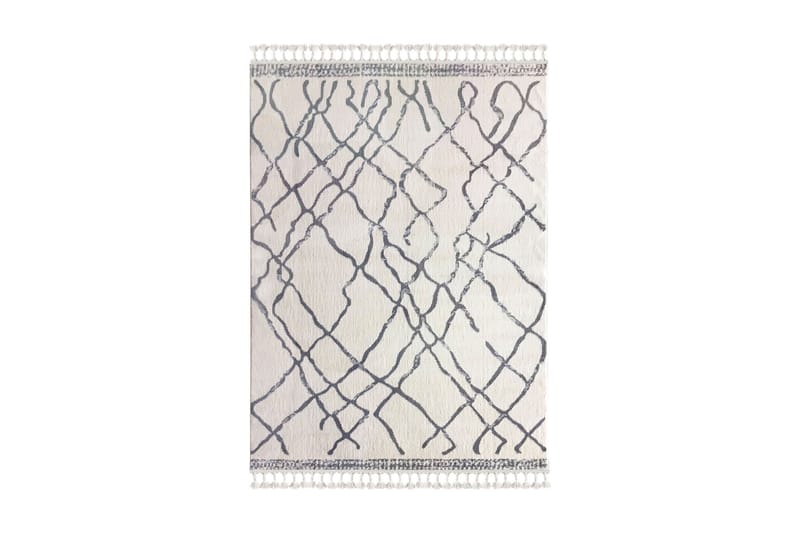 Matto Tacettin 200x290 cm, Valkoinen / Harmaa