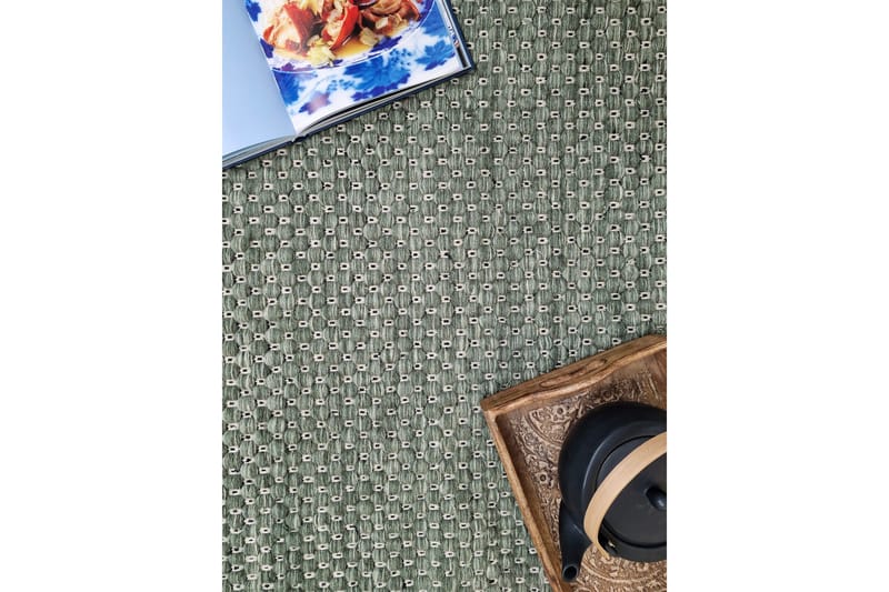 Torekov villamatto 160x230 cm - Vihreä - Kodintekstiilit & matot - Matto - Moderni matto - Villamatto