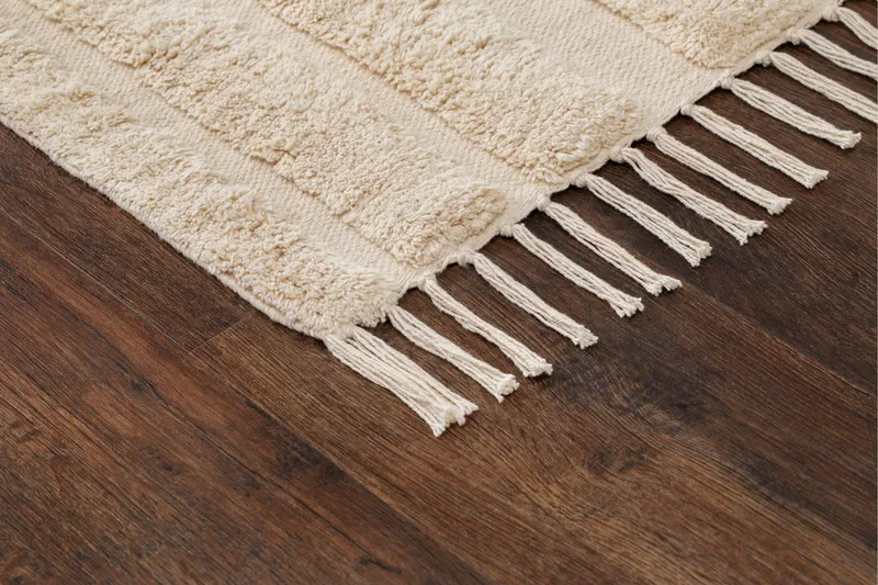 Marocko puuvillamatto 200x300 cm - Kerma - Kodintekstiilit & matot - Matto - Moderni matto - Puuvillamatto