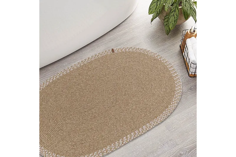 Fielo Puuvillamatto 80x120 cm Suorakaide - Beige - Kodintekstiilit & matot - Matto - Moderni matto - Puuvillamatto