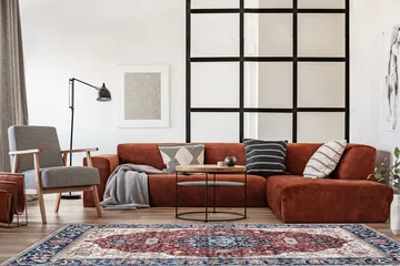 Tarfaya Frye-matto 160x230 cm - Punainen - Kodintekstiilit & matot - Matto - Moderni matto - Wilton-matto