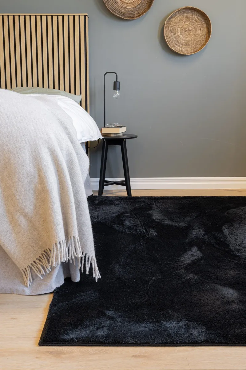 Cozy nukkamatto 200x290 cm suorakaide - Musta - Kodintekstiilit & matot - Matto - Moderni matto - Nukkamatto