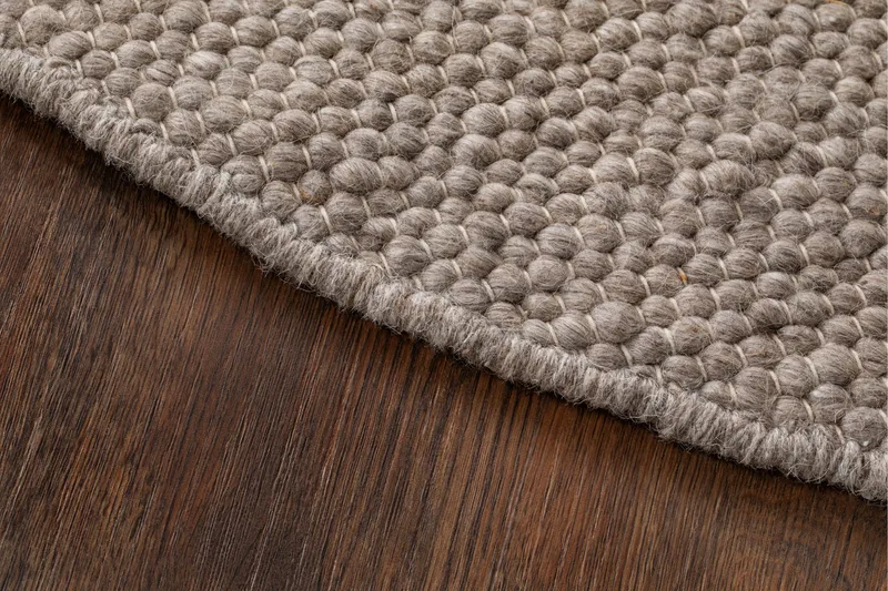 Skagen villamatto pyöreä 160 cm - Pellava - Kodintekstiilit & matot - Matto - Moderni matto - Villamatto