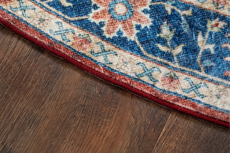 Tarfaya frieze-matto pyöreä 200 cm - Punainen - Kodintekstiilit & matot - Matto - Moderni matto - Wilton-matto