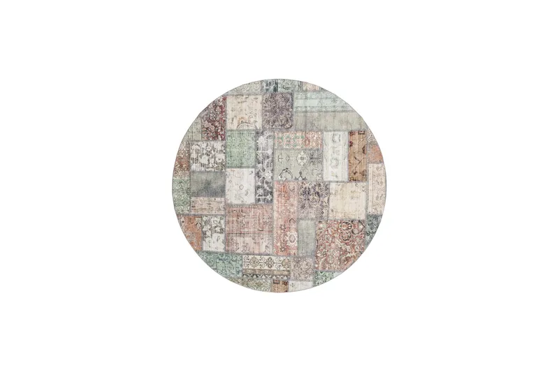 Tarfaya frieze-matto pyöreä 200 cm, Vihreä