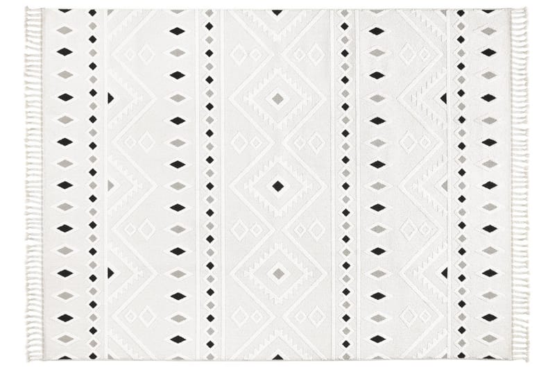 Santorini Wiltonmatto 120x180 cm Suorakaide - Kerma/Harmaa - Kodintekstiilit & matot - Matto - Moderni matto - Wilton-matto