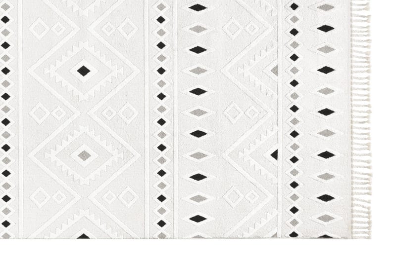 Santorini Wiltonmatto 120x180 cm Suorakaide - Kerma/Harmaa - Kodintekstiilit & matot - Matto - Moderni matto - Wilton-matto