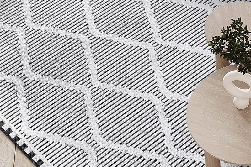 Joanna Wiltonmatto 157x230 cm Suorakaide - Musta/Valkoinen - Kodintekstiilit & matot - Matto - Moderni matto - Wilton-matto