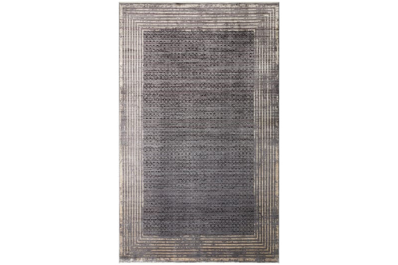 Mhl Käytävämatto 100x200 cm Suorakaide - Antrasiitti/Kulta - Kodintekstiilit & matot - Matto - Moderni matto - Käytävämatto