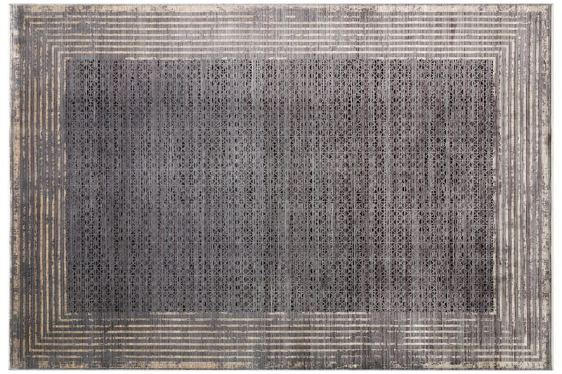 Mhl Käytävämatto 100x200 cm Suorakaide - Antrasiitti/Kulta - Kodintekstiilit & matot - Matto - Moderni matto - Käytävämatto