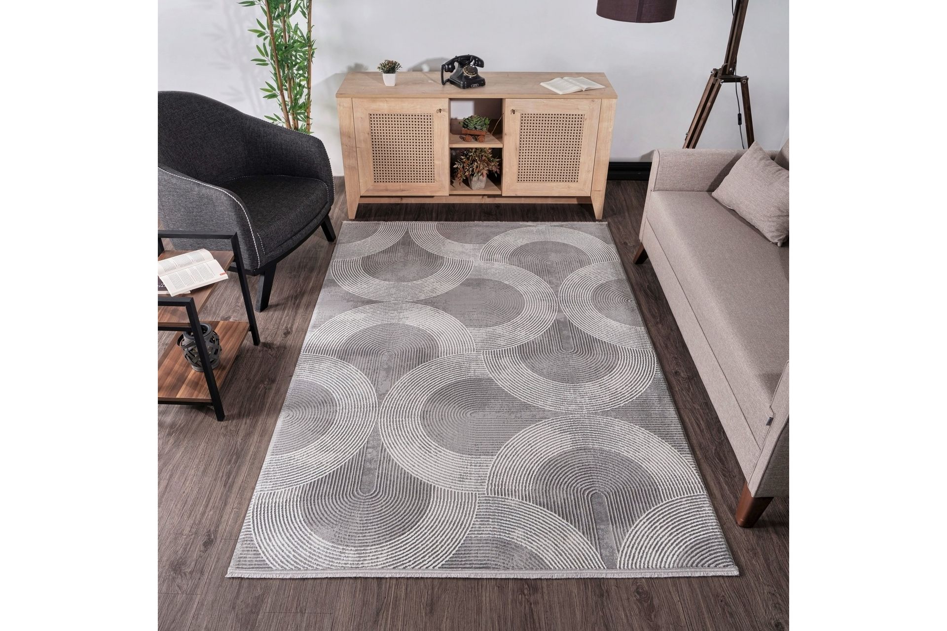 Mercury Wiltonmatto 120x180 cm Suorakaide - Harmaa - Kodintekstiilit & matot - Matto - Moderni matto - Wilton-matto