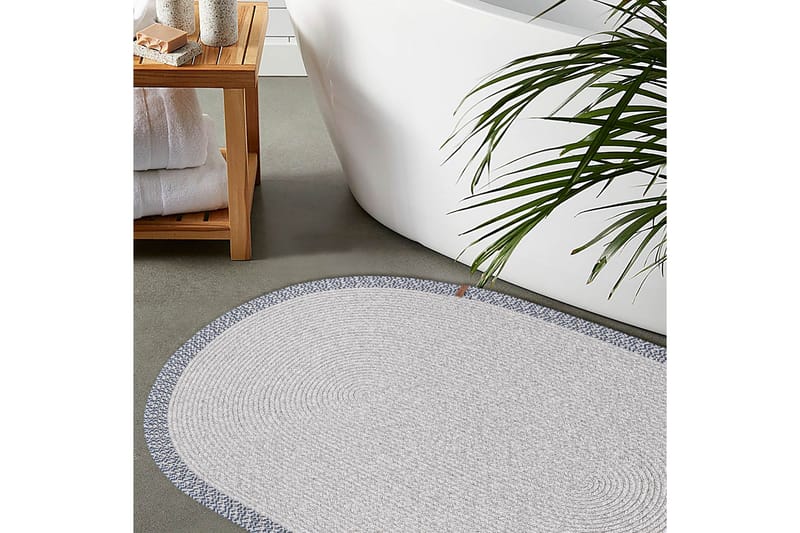 Delli Puuvillamatto 50x80 cm Suorakaide - Harmaa/Merensininen - Kodintekstiilit & matot - Matto - Moderni matto - Puuvillamatto