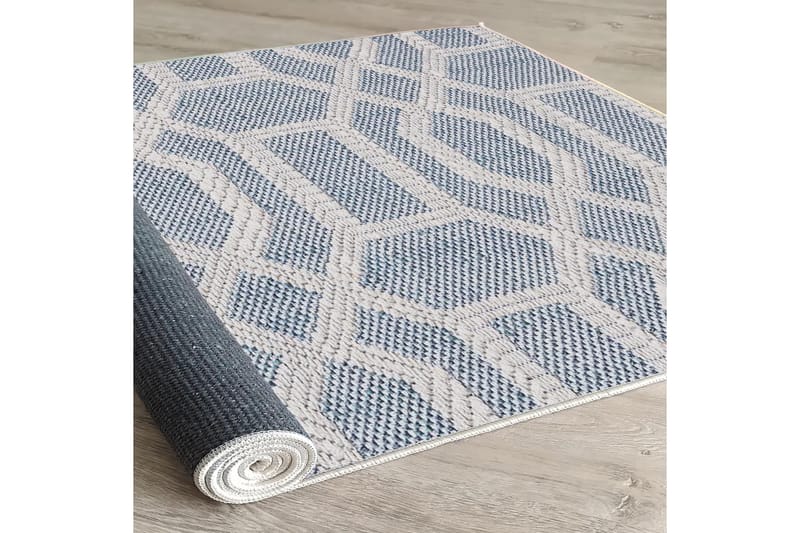 Sante Puuvillamatto 120x180 cm Suorakaide - Sininen - Kodintekstiilit & matot - Matto - Moderni matto - Puuvillamatto