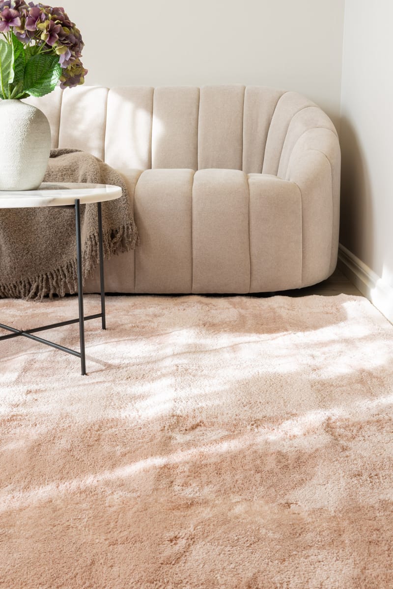 Cozy Ryamatto 110x160 cm Suorakulmainen - Rosa - Kodintekstiilit & matot - Matto - Moderni matto - Nukkamatto