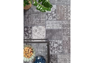 Patchwork wilton-matto 160x230 cm suorakaide - Harmaa - Kodintekstiilit & matot - Matto - Moderni matto - Wilton-matto