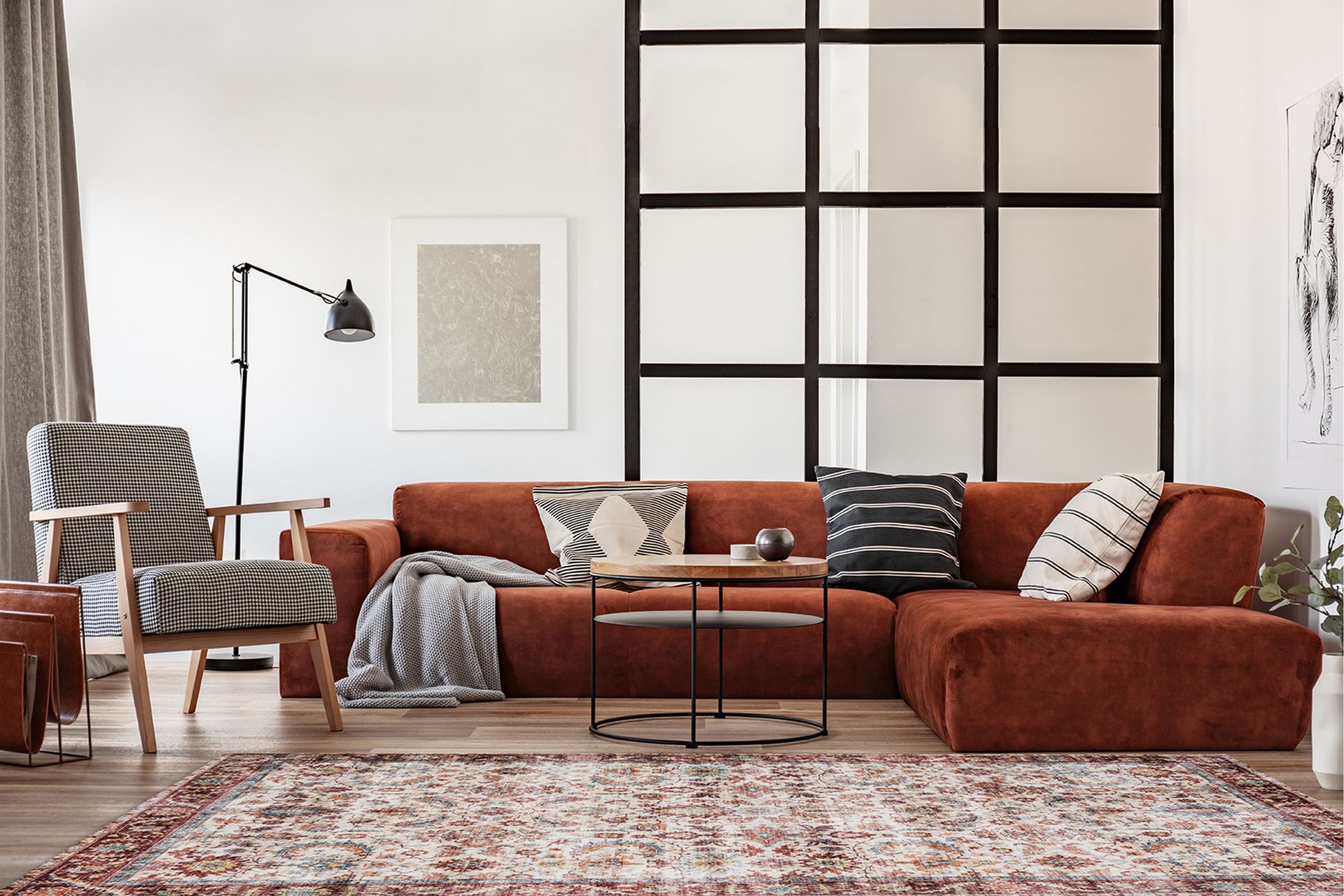 Tarfaya Frye-matto 240x340 cm - Viininpunainen - Kodintekstiilit & matot - Matto - Moderni matto - Wilton-matto