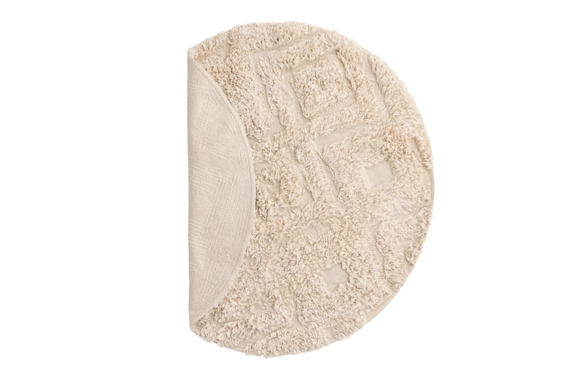 Puuvillamatto Hilma 60 cm Pyöreä - Valkoinen - Kodintekstiilit & matot - Matto - Moderni matto - Puuvillamatto